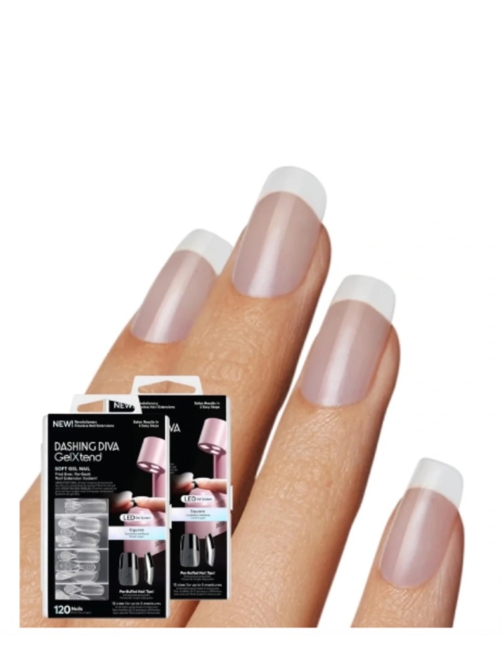 Dashing Diva GelXtend Clear Press-On Nails 2 Pack